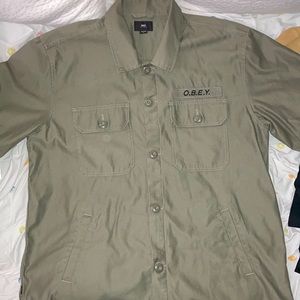 OBEY button down Utility Coat Jacket
